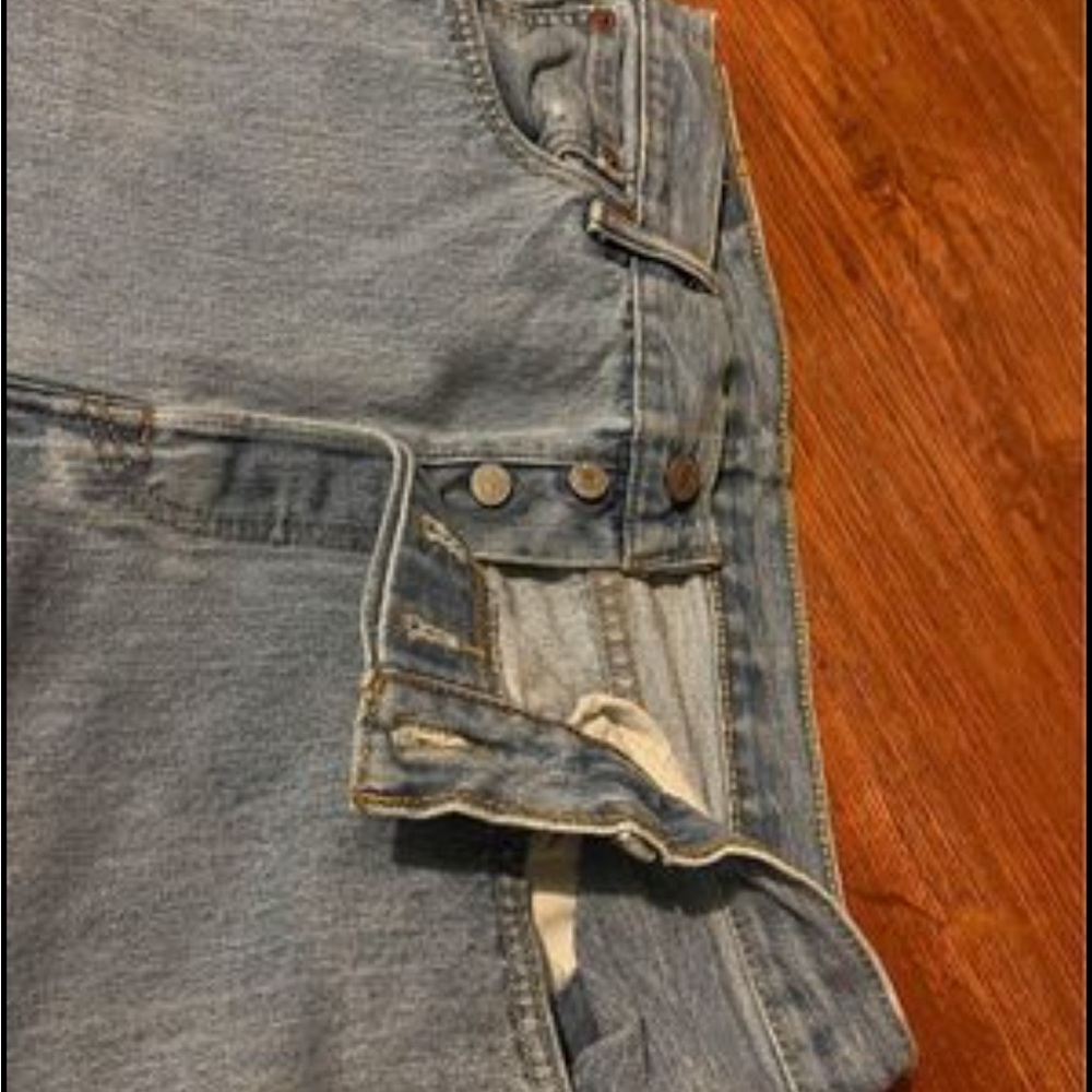 Button Up Levis Jeans 501 W33 L 34 - image 4